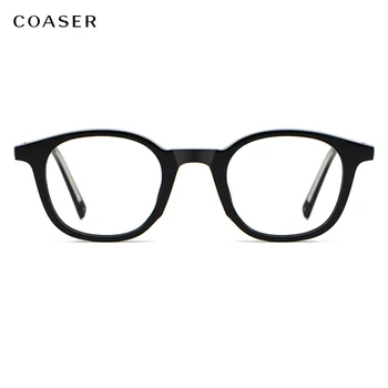 Нови висококачествени квадратни очила дамски реколта ацетатные прозрачни очила в рамки Мъжки слънчеви очила по рецепта