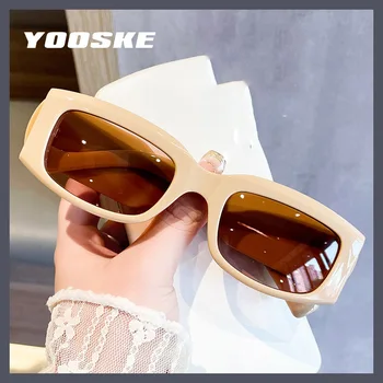Квадратни слънчеви очила YOOSKE За жени и мъже, модни маркови дизайнерски малки слънчеви очила, дамски реколта зелени очила, мъжки слънчеви очила за шофиране