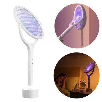 Лятна Мухобойка с възможност за Завъртане на 90 градуса, лампа-убиец комари, Електрически отвратително, 365нм UV-лъчи, USB зареждане, капан за мухи