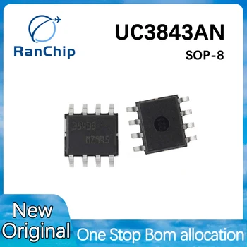 5 бр./лот, нов Оригинален UC3843AN, UC3843 UC3843A 3843A СОП-8, PWM-контролер на текущия режим на чип за управление на захранването