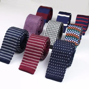 Модерен мъжки цветен вязаный вратовръзка, възли вратовръзки, тесен обтягивающий тъкани вратовръзка, тесни вратовръзки