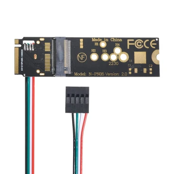 Cablecc Безжична карта NGFF A/E-Key WiFi, за да M. 2 NGFF Key-M NVME SSD Адаптер за AX200 Wifi 6 Bluetooth 5.1