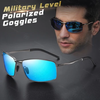 CoolPandas НОВИ Мъжки Поляризирани Слънчеви Очила От Сплав Със Сини Огледални Лещи Мъжки Слънчеви Очила Фотохромичните Очилата Goggle UV400 Gafas De Sol