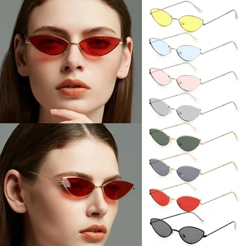Лятна мода Малка дограма UV400 Ретро слънчеви очила Дамски слънчеви очила