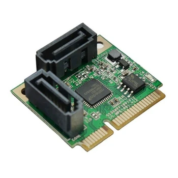 2 Порта Mini PCI-E PCI Express за SATA 3,0 адаптер Конвертор Карта за Разширяване на твърдия диск Допълнителни карти за Windows Mac Linux OS