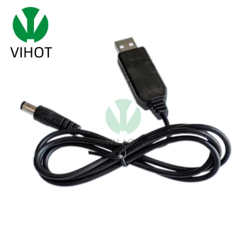 Кабел за захранване от USB, USB до DC5.5 * 2.1 мм кабел за зареждане захранващ кабел с кръгла дупка 5V9V12V кабел за усилвател USB кабел