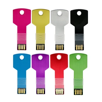 Флаш памет Mini Metal Key USB Flash Drive 4GB 8GB 16GB 32GB 64GB Алуминий Ключ USB Memory Stick 128GB 256GB Стик 10 бр./лот