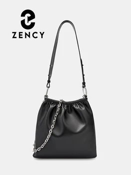 Луксозни Дизайнерски Чанти Zency, Портфейли 2023, Висококачествено дамско Кожено модерна чанта на верига, женствена чанта през рамо, подмышечная чанта