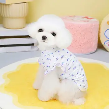 Тениска за домашни любимци фина работа, пуловер за домашни любимци, жилетка за кучета с цветен модел, блуза