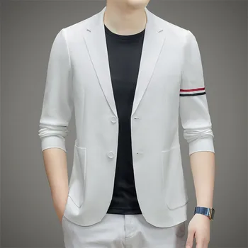 Модерен случайни малък костюм мъжки 2023 пролет и есен Тънък Benxi корейски оборудвана мъжки яке