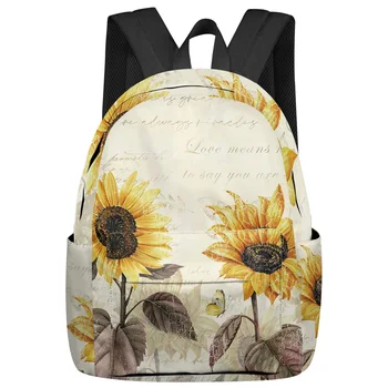 Ретро раница с цветя и пеперуди, ученически чанти за тийнейджъри, студентски чанта за лаптоп, дамски ежедневни раница за пътуване