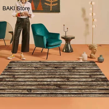 3D-килим с шарките на дървото за всекидневната, ретро, индивидуални размери, мек нескользящий килим за кухни, детски игри мат, мат за входната врата