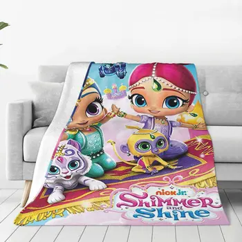 Мерцающее и блестящи детско подарочное одеяло с анимационни герои аниме, фланелевый текстилен интериор, дышащее коварен одеяло за спално бельо, офис одеяло