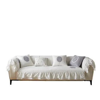 Дебели калъф за дивана, завързана нескользящий калъф за седалка, модерен калъф за дивана 4 цвята, универсална кърпа за мека мебел за всекидневна декор