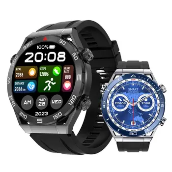 Нови бизнес-смарт часовници Ultra Mate, мъжки смарт часовници с Bluetooth, компас за повикване, 100 + режими Sprot, водоустойчиви часовници за Huawei IOS