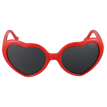 4X сладък Модни слънчеви очила във формата на сърце в ретро стил Лолита