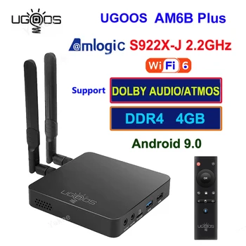 UGOOS AM6B Plus Smart TV BOX Amlogic S922X-J 4 GB DDR4 32 GB ROM TV BOX Android 9,0 WiFi 6 1000 М BT5 телеприставка с въздушно екран