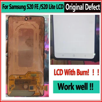 Оригинален Изгаряне За Samsung Galaxy S20 FE G780F LCD дисплей S20 FE 5G G781B Дигитайзер, Тъч Екран на Samsung S20 Lite LCD