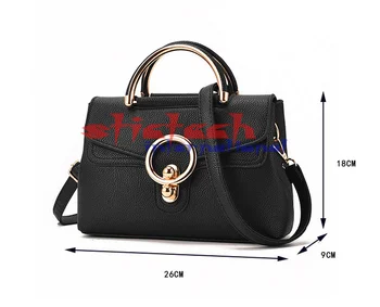 dhl или ems 10 бр. модерна дамска чанта с кръгла заключване, луксозни кожени чанти с високо качество, дамски чанти-незабавни посланици, дама