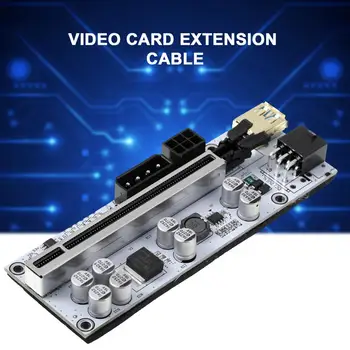 Индикатор за ток, намаляване на натоварването на дънната платка е PCI-E от 1X до 16X 6Pin Express Кабел Странично за майнинга