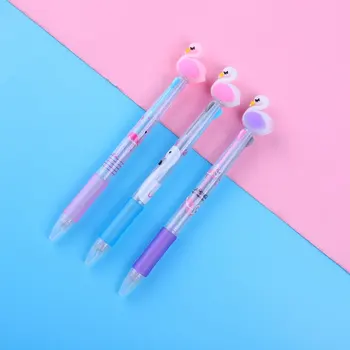 Мультяшная креативна многоцветен химикалка химикалка в 3 цвята Цветна химикалка писалка Сладък супер сладък студентски подарък Награден подарък за 1 дръжка