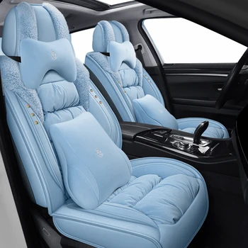 Зимни Топли универсални калъфи за автомобилни седалки от VW Golf 5 6 7 Passat B5 B7 B8 Tiguan Polo за подреждане на автомобили, Аксесоари за интериора