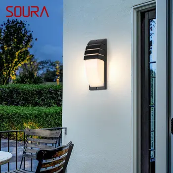 Модерен умен тела-аплици SOURA contemporary Simply Водоустойчива IP65 индукционный монтиран на стената лампа, за да премине вътре в помещенията и двора