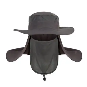Солнцезащитная шапка лятна шапка за пътуване на открито, риболов, рибар, шия, лице, шапка с UV-клапан