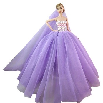 NK Official, 1 бр. чанта за носене за кукольной дрехи 1/6 BJD, пола принцеса с влак, сватбената рокля на булката за Барби, аксесоари и играчки