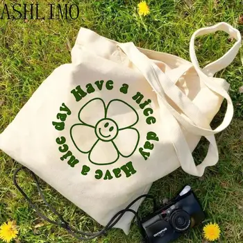 Дамски эстетичная чанта-тоут за пазаруване, холщовая чанта за пазаруване, чанта за момичета, чанта-тоут на рамото, голяма чанта голям, пътна чанта