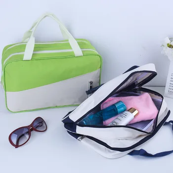 Висококачествени дамски Водоустойчива чанта-органайзер голям капацитет, преносим Плажен Разделител за изсушаване и овлажняване на дамски козметични чанти
