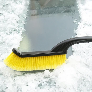 Автомобилна лопата за сняг с 1бр дръжка от пяна EVA, свалящ се четка за почистване на предното стъкло, автомобилни аксесоари